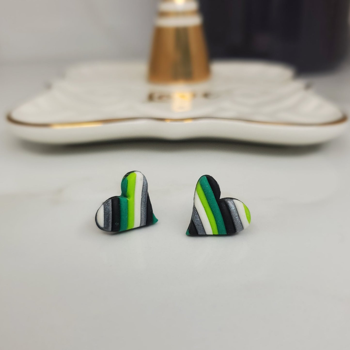 Aromantic Heart Studs